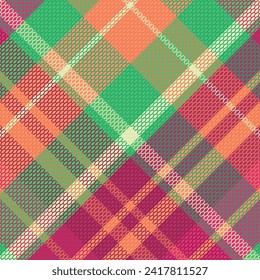 Tartan plaid pattern with texture and warm color. Vector illustration.
