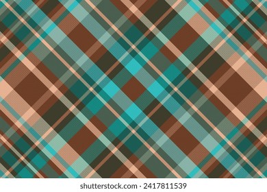Tartan plaid pattern with texture and warm color. Vector illustration.
