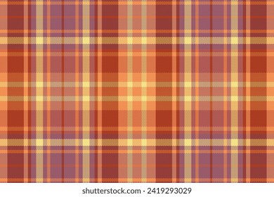 Tartan plaid pattern with texture and warm color. Vector illustration.