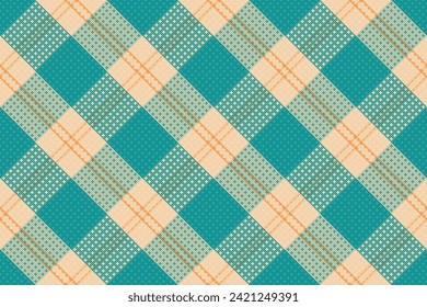 Tartan plaid pattern with texture and warm color. Vector illustration.