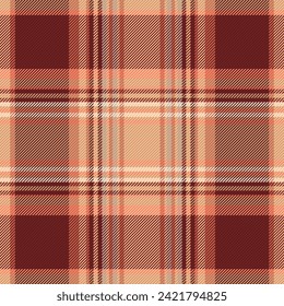 Tartan plaid pattern with texture and warm color. Vector illustration.