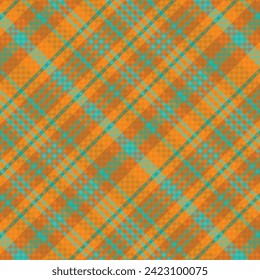Tartan plaid pattern with texture and warm color. Vector illustration.