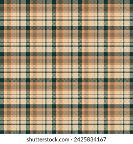 Tartan plaid pattern with texture and warm color. Vector illustration.