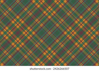 Tartán a cuadros con textura y color cálido. Ilustración vectorial.