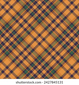 Tartan plaid pattern with texture and warm color. Vector illustration.
