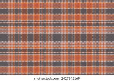 Tartan plaid pattern with texture and warm color. Vector illustration.