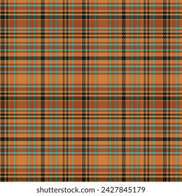 Tartan plaid pattern with texture and warm color. Vector illustration.