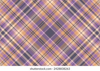 Tartan plaid pattern with texture and warm color. Vector illustration.