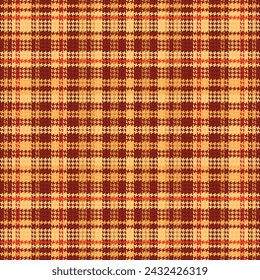 Tartan plaid pattern with texture and warm color. Vector illustration.