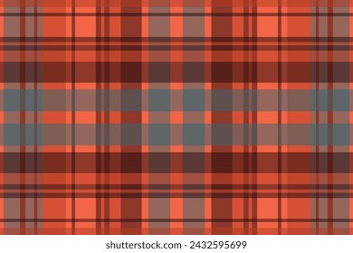 Tartan plaid pattern with texture and warm color. Vector illustration.