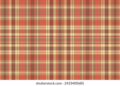 Tartan plaid pattern with texture and warm color. Vector illustration.