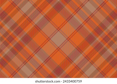 Tartan plaid pattern with texture and warm color. Vector illustration.