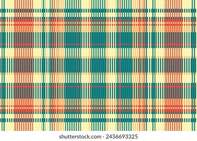 Tartan plaid pattern with texture and warm color. Vector illustration.