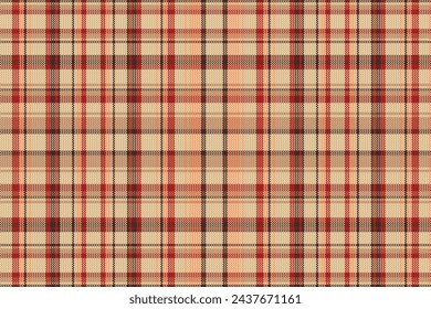 Tartan plaid pattern with texture and warm color. Vector illustration.