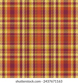 Tartan plaid pattern with texture and warm color. Vector illustration.