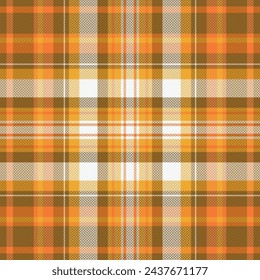 Tartan plaid pattern with texture and warm color. Vector illustration.