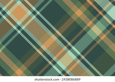 Tartán a cuadros con textura y color cálido. Ilustración vectorial.