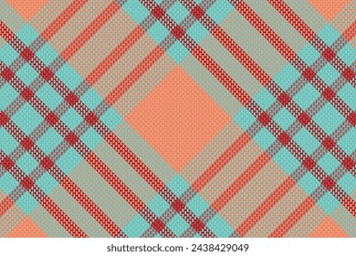 Tartan plaid pattern with texture and warm color. Vector illustration.