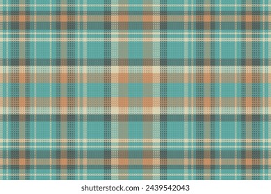Schottenkariertes Muster mit Textur und warmer Farbe. Vektorgrafik.