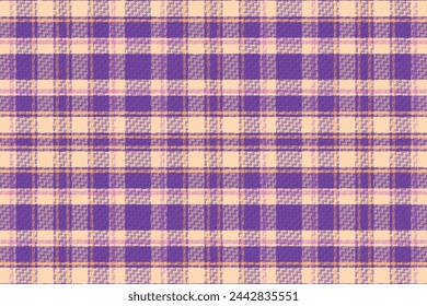 Tartán a cuadros con textura y color de la boda. Ilustración vectorial.