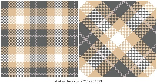 Tartan plaid pattern tweed  Seamless glen check plaid graphic texture background for dress, skirt, scarf, throw, jacket, other modern spring autumn winter fashion fabric print.