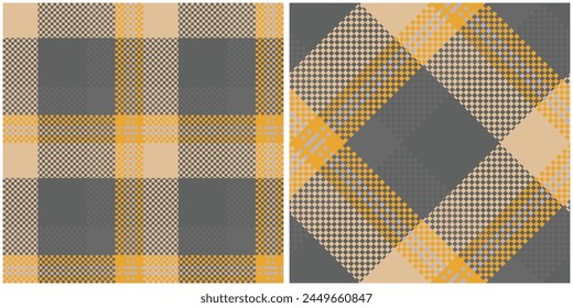 Tartan plaid pattern tweed  Seamless glen check plaid graphic texture background for dress, skirt, scarf, throw, jacket, other modern spring autumn winter fashion fabric print.