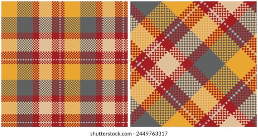 Tartan plaid pattern tweed  Seamless glen check plaid graphic texture background for dress, skirt, scarf, throw, jacket, other modern spring autumn winter fashion fabric print.
