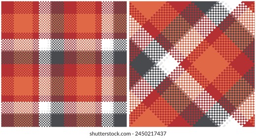 Tartan plaid pattern tweed  Seamless glen check plaid graphic texture background for dress, skirt, scarf, throw, jacket, other modern spring autumn winter fashion fabric print.