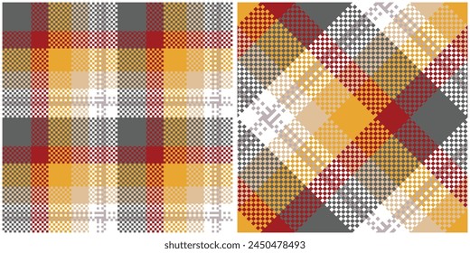 Tartan plaid pattern tweed  Seamless glen check plaid graphic texture background for dress, skirt, scarf, throw, jacket, other modern spring autumn winter fashion fabric print.