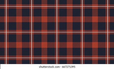 Tartan Plaid, Pattern Vector background, Blue Orange and White, Retro Color Style