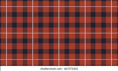 Tartan Plaid, Pattern Vector background, Blue Orange and White, Retro Color Style