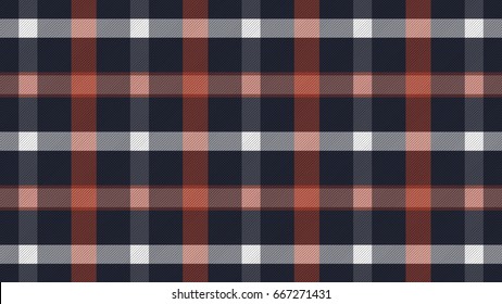 Tartan Plaid, Pattern Vector background, Blue Orange and White, Retro Color Style