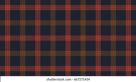Tartan Plaid, Pattern Vector background, Blue Orange and Yellow, Retro Color Style