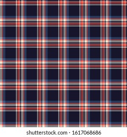 Tartan, plaid pattern vector illustration. Checkered texture for clothing fabric prints, web design, home textile.