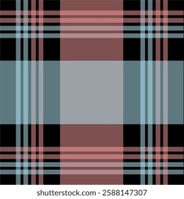 tartan plaid patterns featuring classic checkered designs in black, muted pink, and blue tones. Ideal for textile prints, digital backgrounds, scrapbooking, and fashion design.