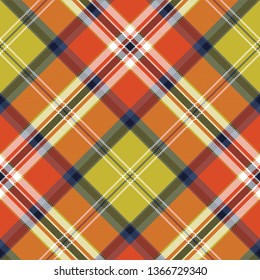 Tartan plaid pixel seamless pattern. Vector illustration.