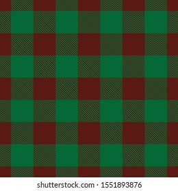 Tartan plaid red green line fabric texture background seamless pattern ,Scottish cage 