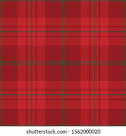 Tartan plaid red green line fabric texture green background seamless pattern ,Scottish cage, New year Christmas Decoration ,Vector illustration