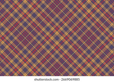 Tartan ou padrão de cor retro xadrez. Design de ilustração vetorial.