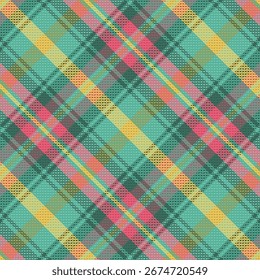 Tartan ou padrão de cor retro xadrez. Design de ilustração vetorial.