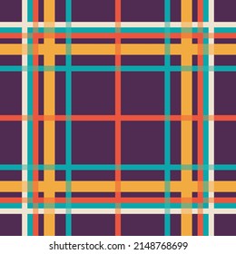 Tartán plaid scotland transparente vector de patrón. Fondo geométrico abstracto. Impresión textil de moda moderna. Ilustración vectorial.  