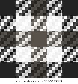 Tartan plaid. Scottish pattern in black, brown and white cage. Scottish cage. Traditional Scottish checkered background. Fabric texture. Vector illustration