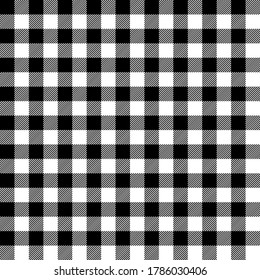 Tartan plaid. Scottish pattern in black and white cage. Scottish cage. Traditional Scottish checkered background. Seamless fabric texture. Vector illustration