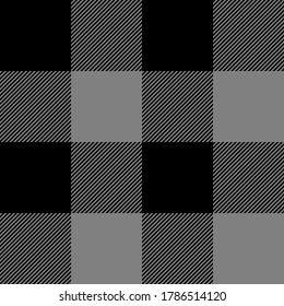 Tartan plaid. Scottish pattern in black and gray cage. Scottish cage. Traditional Scottish checkered background. Seamless fabric texture. Vector illustration