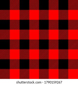 Tartan plaid. Scottish pattern in black and red cage. Scottish cage. Traditional Scottish checkered background. Seamless fabric texture. Vector illustration