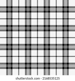 Tartan plaid. Patrón escocés en jaula blanca y negra. Jaula escocesa. Fondo tradicional escocés a cuadros. Textura de tela sin fisuras. Ilustración del vector