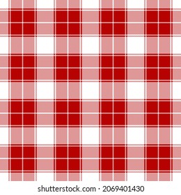 Tartan plaid. Scottish pattern in red, white cage. Scottish cage. Traditional Scottish checkered background. Template for design ornament. Seamless fabric texture ethnic pattern vector illustrations 