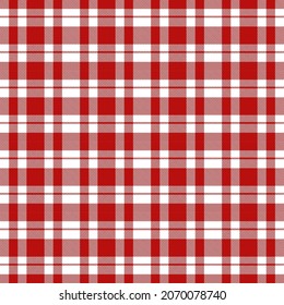Tartan plaid. Scottish pattern in red white cage. Scottish cage. Traditional Scottish checkered background. Template for design ornament. Ethnic seamless fabric texture vector Illustrations wallpaper 