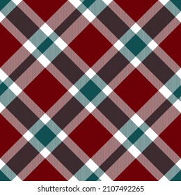 Tartan plaid. Scottish pattern in red, white cage. Scottish cage. Traditional Scottish checkered background. Template for design ornament. Seamless fabric texture ethnic pattern vector illustrations