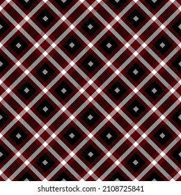 Tartan plaid. Scottish pattern in red, white cage. Scottish cage. Traditional Scottish checkered background. Template for design ornament. Seamless fabric texture ethnic pattern vector illustrations